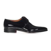 Laced Shoes Santoni , Black , Heren