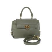 Pre-owned Leather shoulder-bags Salvatore Ferragamo Pre-owned , Green ...