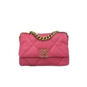 Pre-owned Leather handbags Chanel Vintage , Pink , Dames