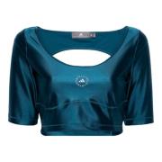 Stijlvolle Crop Top voor Vrouwen Adidas by Stella McCartney , Blue , D...