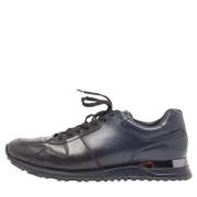 Pre-owned Leather sneakers Louis Vuitton Vintage , Blue , Heren