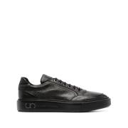 Zwarte Leren Sneakers voor Mannen Casadei , Black , Heren