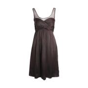 Pre-owned Silk dresses Burberry Vintage , Brown , Dames