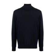 Blauwe Cashmere Turtle Neck Sweatshirt Billionaire , Blue , Heren