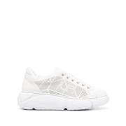 Witte Leren Sneakers voor Vrouwen Casadei , White , Dames