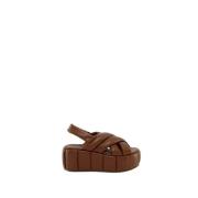 Flat Sandals THEMOIRè , Brown , Dames