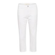 Cropped Trousers Cream , White , Dames