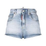 Stijlvolle Denim Shorts voor de Zomer Dsquared2 , Blue , Dames