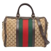 Pre-owned Canvas gucci-bags Gucci Vintage , Brown , Dames