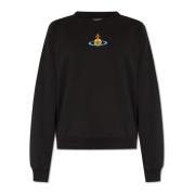Sweatshirt met logo Vivienne Westwood , Black , Dames