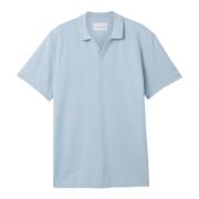 Gestructureerde Resort Polo Shirts Tom Tailor , Blue , Heren