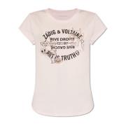 Woop Insignia T-shirt Zadig & Voltaire , Pink , Dames