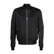 Zwart Geweven Bomberjack Rick Owens , Black , Heren