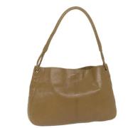 Pre-owned Leather shoulder-bags Bottega Veneta Vintage , Beige , Dames