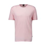 Roze Linnen Stretch T-Shirt Tiburt Boss Black , Pink , Heren