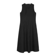 Linnen jurk in A-lijn Marc O'Polo , Black , Dames