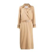 Gele Trenchcoat voor Vrouwen Salvatore Ferragamo , Yellow , Dames