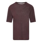 Bruine Oversized Katoenen T-shirt Saint Laurent , Brown , Heren