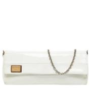 Pre-owned Leather clutches Dolce & Gabbana Pre-owned , White , Dames