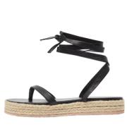 Pre-owned Leather sandals Gianvito Rossi Pre-owned , Black , Dames
