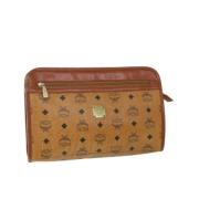 Pre-owned Leather clutches MCM Pre-owned , Brown , Dames