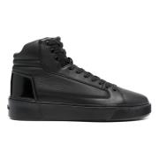 Zwarte High Top Veterschoenen Calvin Klein , Black , Heren