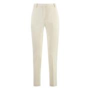 Bello Straight-Leg Broek Pinko , Beige , Dames