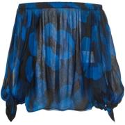 Pre-owned Silk tops Yves Saint Laurent Vintage , Blue , Dames