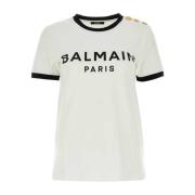 T-Shirts Balmain , White , Dames