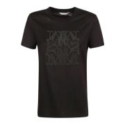 Katoenen Jersey T-shirt Max Mara , Black , Dames
