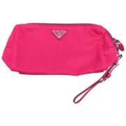 Pre-owned Fabric clutches Prada Vintage , Pink , Dames