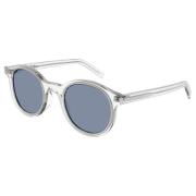 Crystal/Blue Rim Sunglasses Saint Laurent , Gray , Unisex