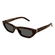 Havana/Grey Zonnebril SL M126 Saint Laurent , Brown , Unisex