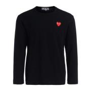 Long Sleeve Tops Comme des Garçons Play , Black , Heren