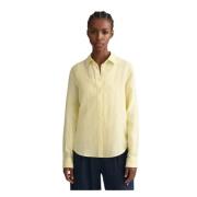 Reguliere Linnen Chambray Overhemd Gant , Yellow , Dames
