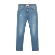 Slim-Fit Medium Wash Denim Jeans Roy Roger's , Blue , Heren