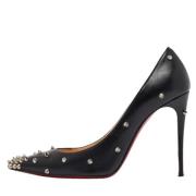 Pre-owned Leather heels Christian Louboutin Pre-owned , Black , Dames