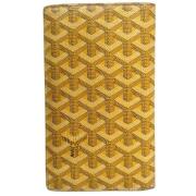 Pre-owned Leather wallets Goyard Vintage , Yellow , Dames