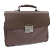 Pre-owned Leather handbags Bvlgari Vintage , Brown , Dames
