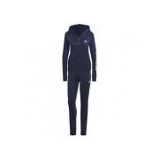 Dames Blauw en Wit Linear Trainingspak Adidas , Blue , Dames