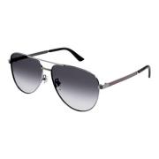 Gunmetal Grey Shaded Zonnebril Gucci , Gray , Heren