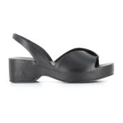 Flat Sandals DEL Carlo , Black , Dames