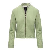 Leather Jackets BomBoogie , Green , Dames
