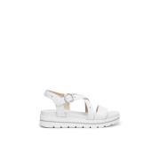 Witte platform sandaal Nerogiardini , White , Dames