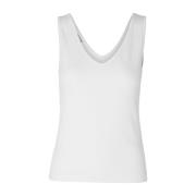 Mouwloze Top Selected Femme , White , Dames