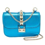 Pre-owned Leather crossbody-bags Valentino Vintage , Blue , Dames