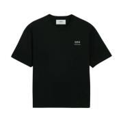 T-Shirts Ami Paris , Black , Heren