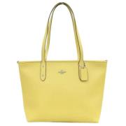 Pre-owned Leather handbags Coach Pre-owned , Yellow , Dames