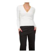 Stijlvolle Gebreide Top Elisabetta Franchi , White , Dames