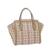 Pre-owned Leather totes MCM Pre-owned , Beige , Dames